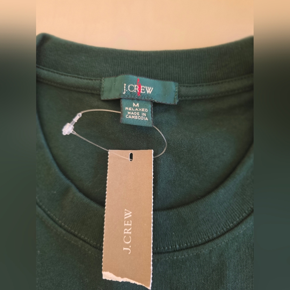 NWT J.Crew Men's Relaxed premium-weight cotton T-shirt Sz M $50 Retaged - Picture 3 of 7